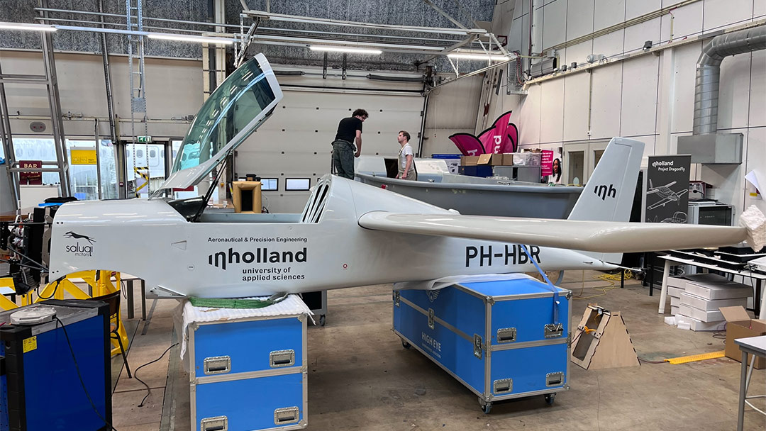 electric aviation aircraft project dragonfly hogeschool Inholland Delft Aeronautical & Precision Engineering University of applied sciences composites saluqi